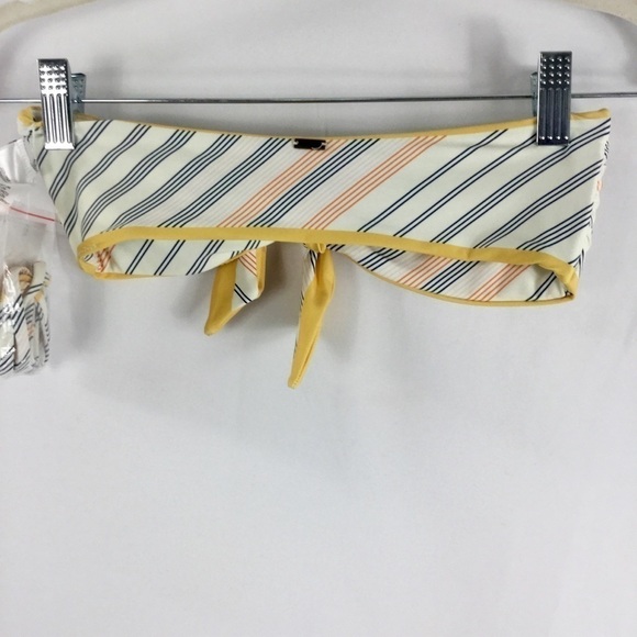 O’neill Classic Mika Stripe Knot Bandeau Style Bikini Top Size XS NWT - Picture 5 of 8